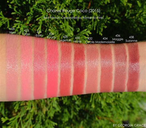 Chanel Rouge Coco Swatches of All Shades | By Georgia Grace | Chanel lipstick, Lip color makeup ...