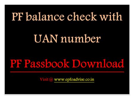 PF balance check with UAN number – How to check EPF balance? – EPFO