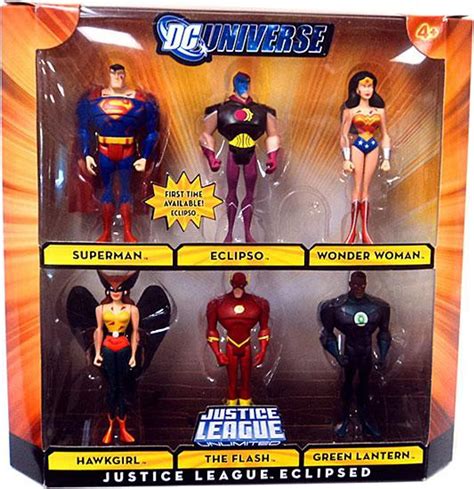 DC Universe Justice League Unlimited Justice League Eclipsed Exclusive 3.75 Action Figure Set ...