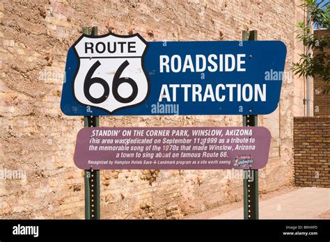 winslow route 66 arizona Stock Photo - Alamy