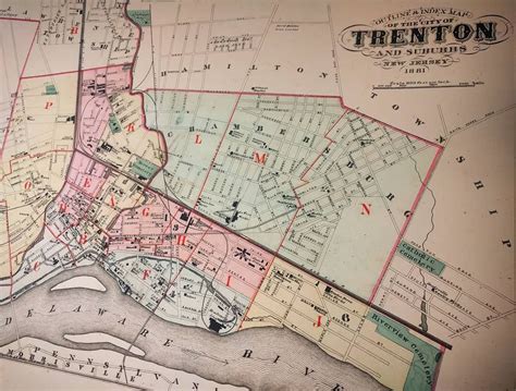 Trenton, NJ in 1881 #maps #historic #trenton #trentonnj #newjersey | Map, Historical maps, Trenton