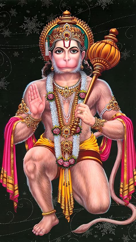 Hanuman Ji Pic Black Background - Devotional and Reverent Wallpapers