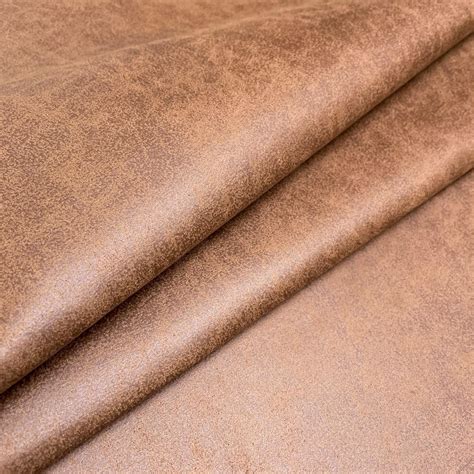AGED BROWN DISTRESSED ANTIQUED SUEDE FAUX LEATHER LEATHERETTE ...