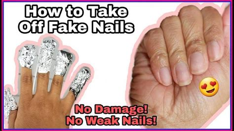 DIY How To Remove Acrylic Nails W/Out DAMAGE! 2 METHODS! #removetattoos | Remove acrylic nails ...