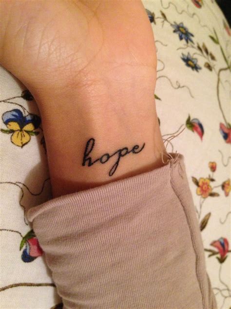 Hope Tattoos On Wrist