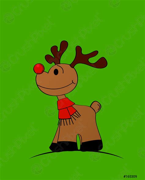 Red nose Rudolph - stock vector | Crushpixel