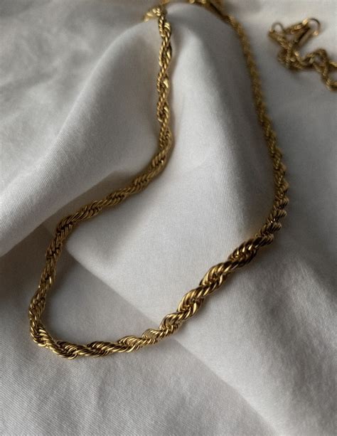 Singapore Gold Chain Gold Rope Chain Gold Chain 18K GP - Etsy