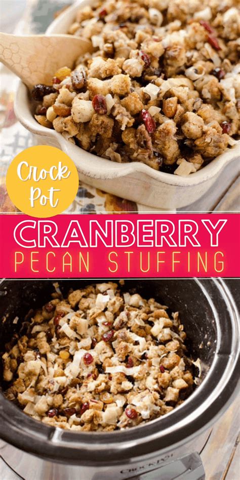 Crock Pot Cranberry Pecan Stuffing