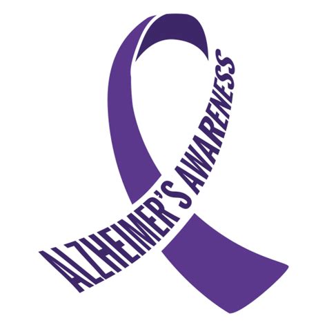 Ribbon alzheimer's awareness badge sticker - Transparent PNG & SVG vector file