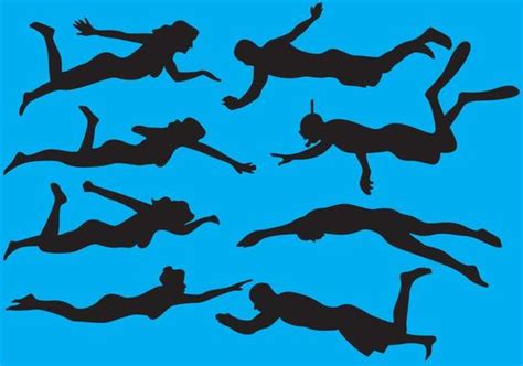 Swimmer Silhouette Vector Art, Icons, and Graphics for Free Download