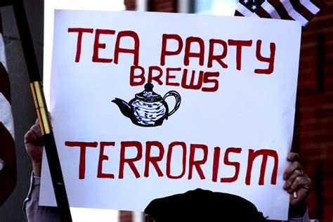 Tea Party Brews Terrorism sign | An anti-Tea Party sign at a… | Flickr