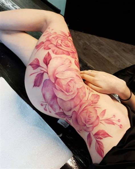 46 Glamour and Stylish Floral Tattoos For Perfect Womens! - Page 46 of 46 | Pink tattoo, Pink ...