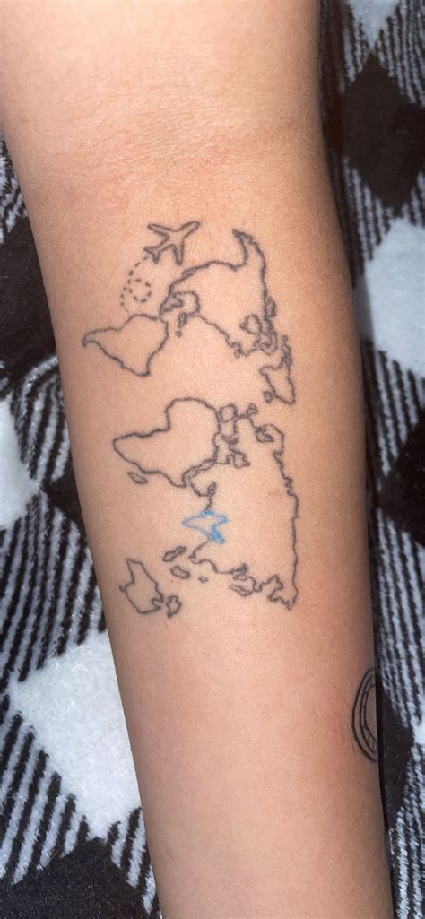World Map Tattoo