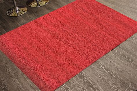Amazon.com: Lexington Home 8' x 10' Shag Area Rug Solid Red Long Pile Soft and Cozy Ultra ...