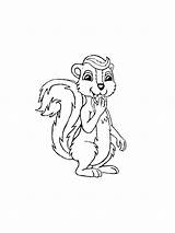 Skunk coloring Pages sketch template