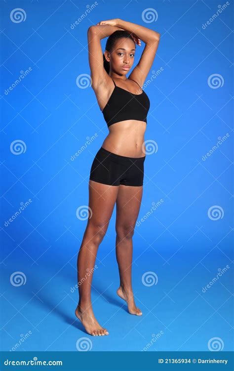 Slim Athletic Body Of Young African American Woman Stock Photo - Image of slim, background: 21365934