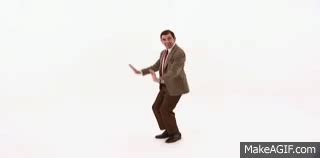 Mr. bean happy dance Bombastic! on Make a GIF