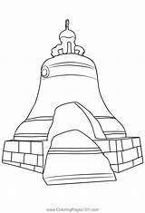 The Worlds Largest Bell Coloring Page For Kids  Free Russia Printable sketch template