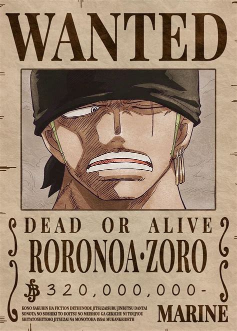 Zoro Bounty Wanted Poster Digital Art by Fryem Chael