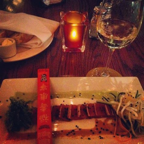 Light dinner of lightly seared Tuna Tataki paired w/ @KimCrawfordWine Sauvignon Blanc @ Big City ...