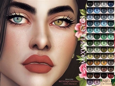 Pralinesims' Maxwell Eyes N103 HETEROCHROMIA + NON-DEFAULT | Sims 4 ...