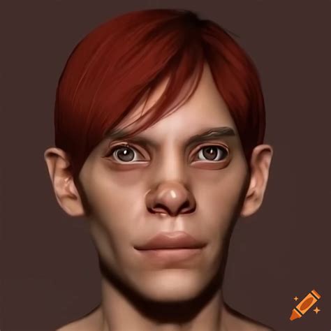 Illustration of a maroon-haired alien humanoid
