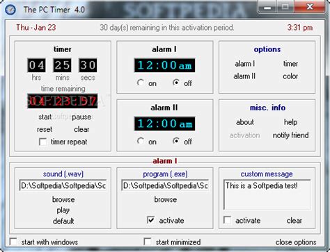 The PC Timer 4.0 - Download, Review, Screenshots