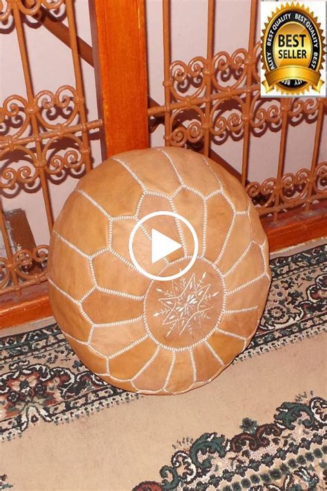 Amazing Round Ottoman Pouffe Moroccan Genuine Leather - Etsy in 2024 ...