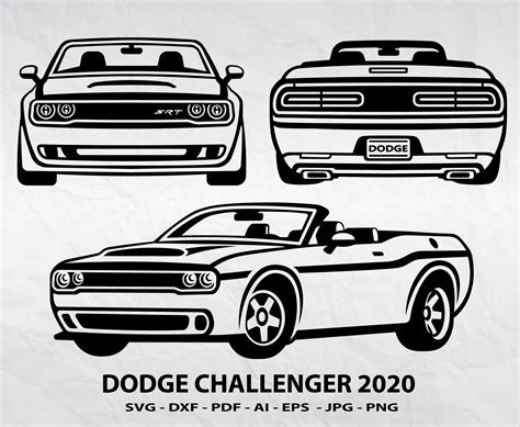 2020 Dodge Challenger SVG Dodge svg Dodge Cabriolet svg Car | Etsy