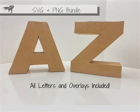 3D Letters SVG File Bundle for Cricut and Silhouette. Letters - Etsy