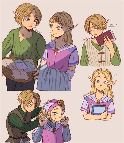 Ocarina of Time AU - Zelda and Link by Kaikkei on DeviantArt