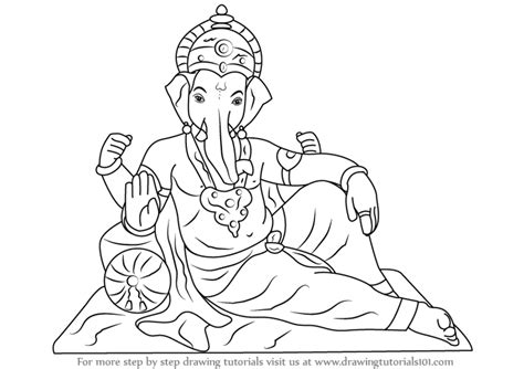 How to Draw Ganesh Ji - DrawingTutorials101.com | Ganesh art paintings ...