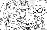 Teen Titans Go All Characters Coloring Page Printable sketch template