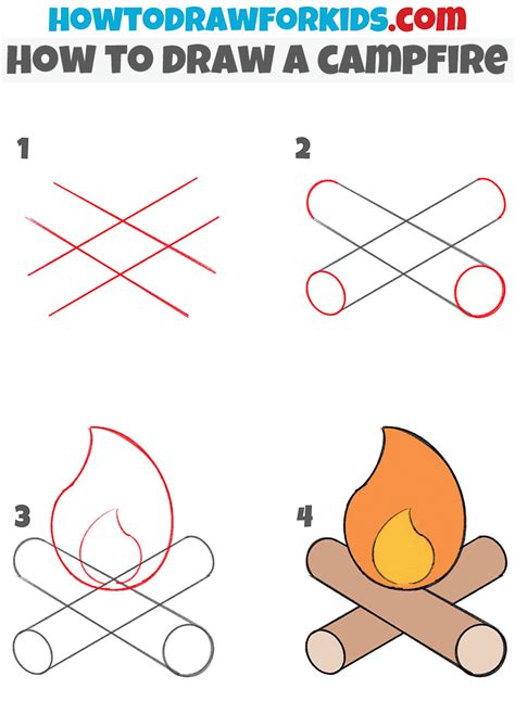 How To Draw A Campfire How To Draw A Campfire Flame E - vrogue.co