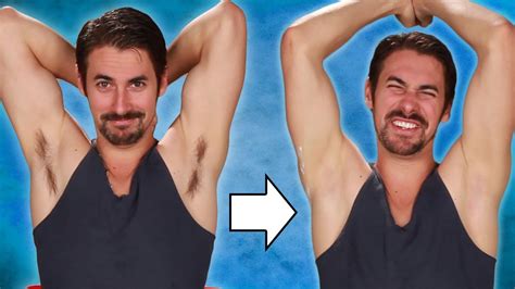 Guys Shave Their Armpits For The First Time - YouTube