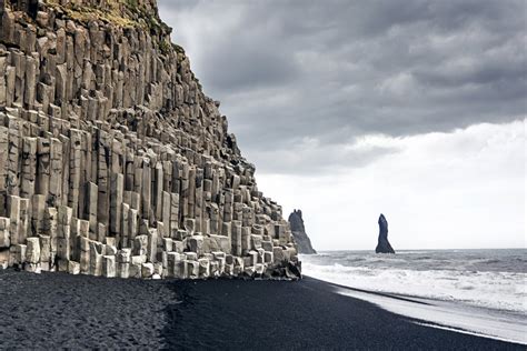 Reynisfjara is the most famous black sand beach in Iceland