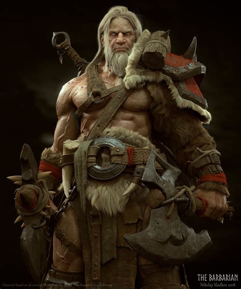 The Barbarian by Nikolay Sladkov | Fantasy | 3D | CGSociety | Barbarian, Character art ...