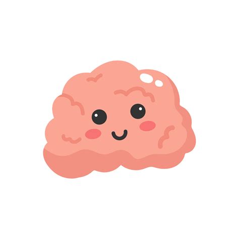 Cute cartoon brain. Brain illustration. 10789831 PNG