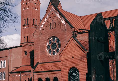 red brick Church 5707824 Stock Photo at Vecteezy