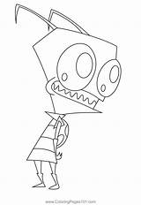 Invader Zim Coloring Pages sketch template