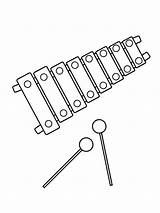 Glockenspiel Sketch Coloring Page sketch template