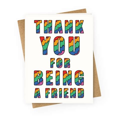 Thank You For Being A Friend Greeting Card | LookHUMAN