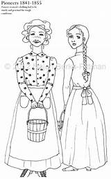 Pioneer Girl Coloring Page  Tedy Printable Activities sketch template