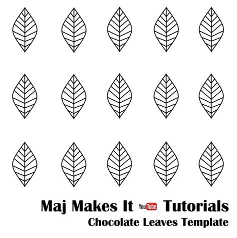 This template helps with making chocolate leaves. Use under parchment paper and use wilton candy ...