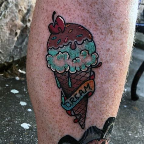 Ice Cream Cone Tattoo Designs