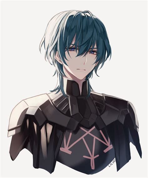 an anime character with black hair and blue eyes, wearing a black outfit that has pink arrows on ...