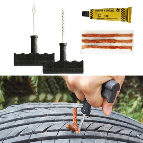 1 Set Car Tire Repair Kit Professional Tubeless Auto Tire Tyre Puncture ...