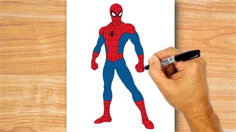 how to draw spiderman step by step || spiderman drawing for beginners || Marvel Cartoons drawing ...