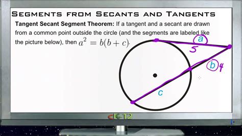 Segments from Secants and Tangents: Lesson (Basic Geometry Concepts) - YouTube