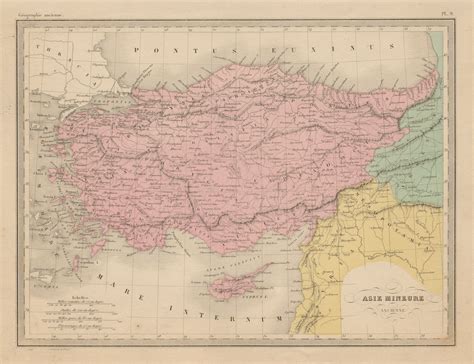 Asie Mineure Ancienne. Ancient Asia Minor. Turkey Anatolia. MALTE-BRUN ...